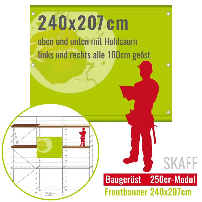 Baugerüstbanner 240x207cm